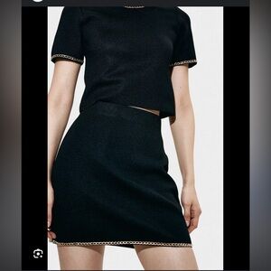 H&M Chain Detail Knit Set (Top and Skirt) XS